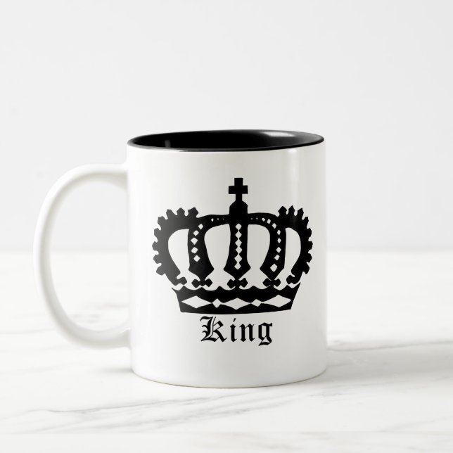 Caneca De Café Em Dois Tons Black King Crown on (Esquerda)