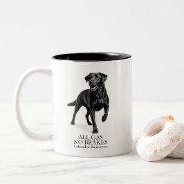 Caneca De Café Em Dois Tons Black Lab All Gas No Brakes Mug