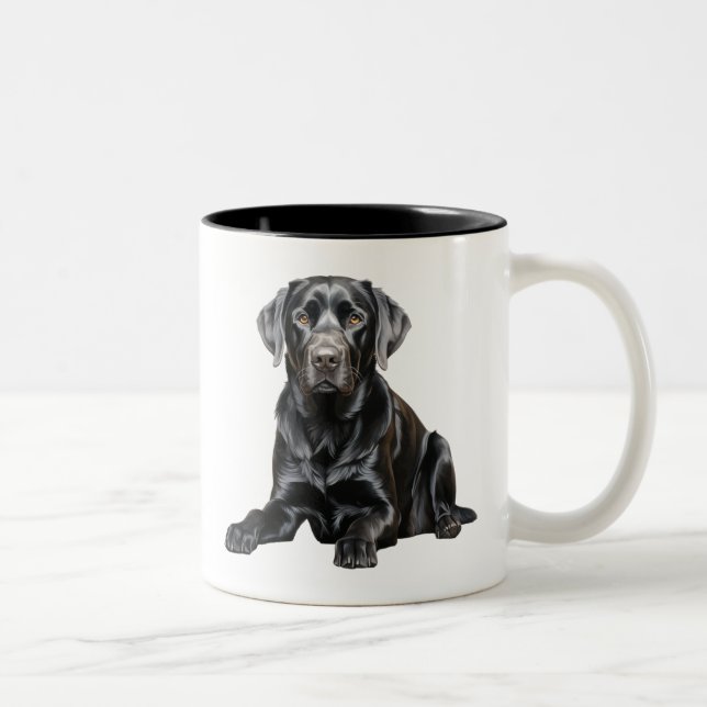 Caneca De Café Em Dois Tons Black Labrador Mug (Direita)