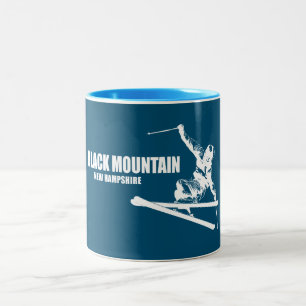 Caneca De Café Em Dois Tons Black Mountain New Hampshire Skier