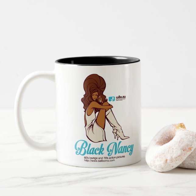 CANECA DE CAFÉ EM DOIS TONS BLACK NANCY (Com Donut)