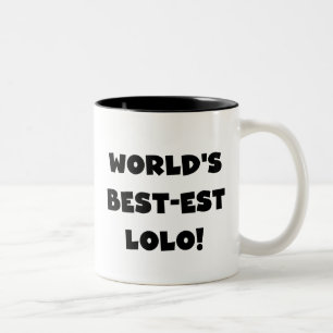 Caneca De Café Em Dois Tons Black Text Best Lolo T-shirts e presentes