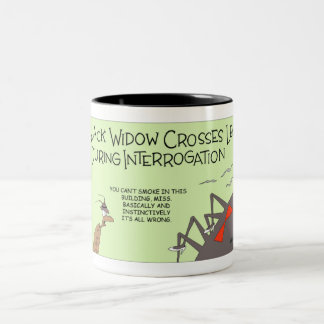 Caneca De Café Em Dois Tons Black Widow Spider Gets Interrogated