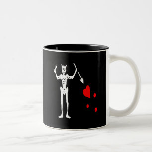 Caneca De Café Em Dois Tons Blackbeard-Branco