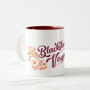Caneca De Café Em Dois Tons Blacksburg, Va mug