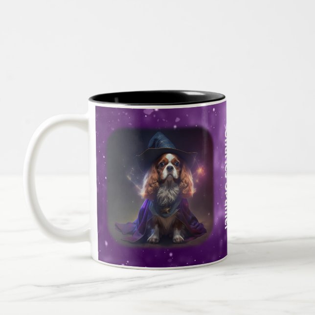Caneca De Café Em Dois Tons Blenheim Cavalier King Charles Wizard (Esquerda)