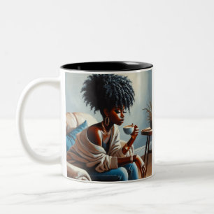 Caneca De Café Em Dois Tons "Bliss Bonitas" Mug