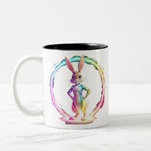 Caneca De Café Em Dois Tons Bliss Coelhinhos Reproduzíveis