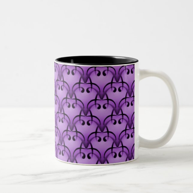 Caneca De Café Em Dois Tons Bliss Mug sofisticado, Roxo (Direita)