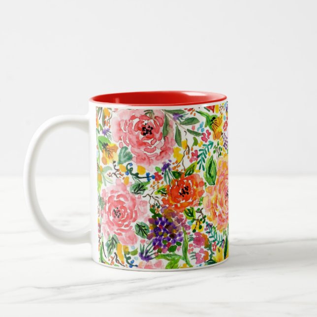 Caneca De Café Em Dois Tons Blogues felizes (Esquerda)