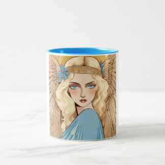 Caneca De Café Em Dois Tons Blond Angel Art Noyou Mug