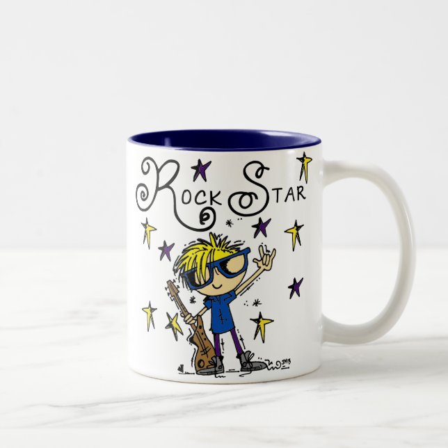 Caneca De Café Em Dois Tons Blond Boy Rock Star (Direita)