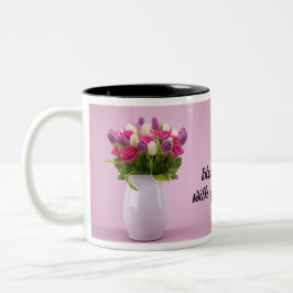 Caneca De Café Em Dois Tons Bloom com Grace Floral Mug
