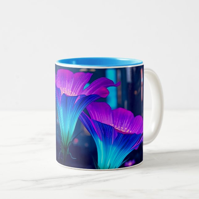 Caneca De Café Em Dois Tons Bloominescent (Frente Esquerda)