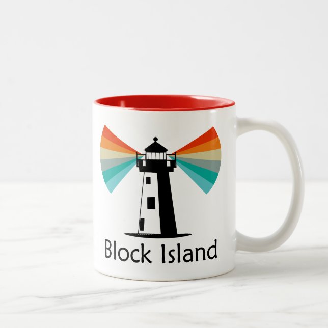 Caneca De Café Em Dois Tons Bloquear Farol Arco-Íris (Direita)