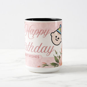 Caneca De Café Em Dois Tons Blossom Birthday