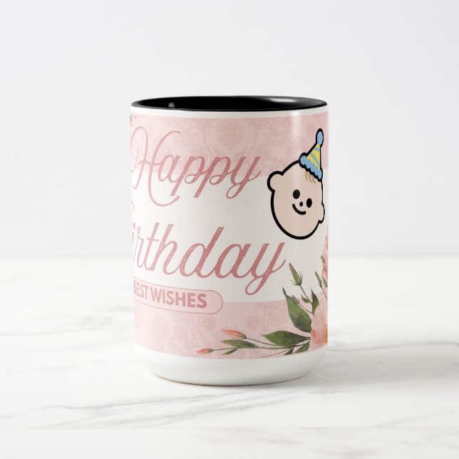 Caneca De Café Em Dois Tons Blossom Birthday (Centro)
