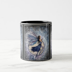 Caneca De Café Em Dois Tons Blue Celestial Fairy Mug de Molly Harrison