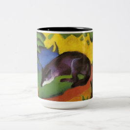 Caneca De Café Em Dois Tons Blue Fox (por Franz Marc)