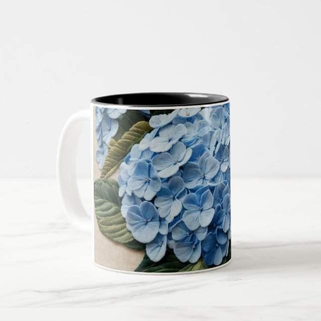 Caneca De Café Em Dois Tons Blue Hydrangea Coffee Mug (Frente Esquerda)