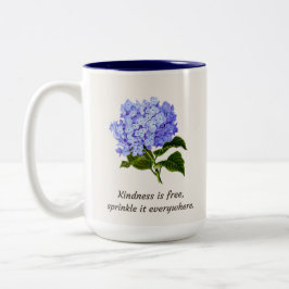 Caneca De Café Em Dois Tons Blue Hydrangea Sprinkle
