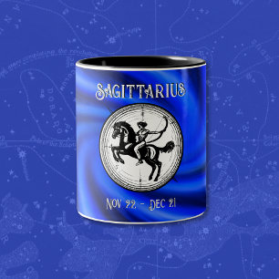 Caneca De Café Em Dois Tons Blue Sagittarius Mug