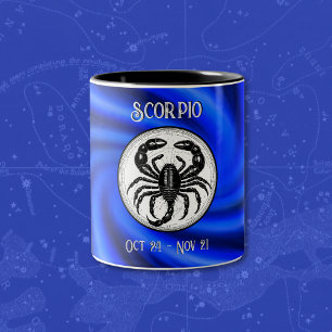 Caneca De Café Em Dois Tons Blue Scorpio Mug