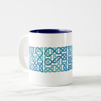Caneca De Café Em Dois Tons Blue Scottish Celtic Knots