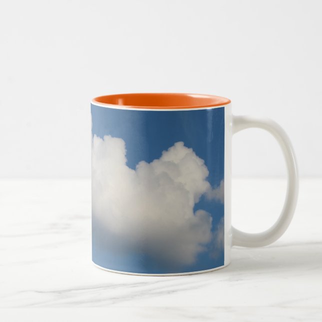 Caneca De Café Em Dois Tons Blue Sky Cloud Mug v2 (Direita)