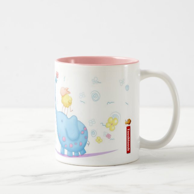 Caneca De Café Em Dois Tons BlueBabyMug (Direita)