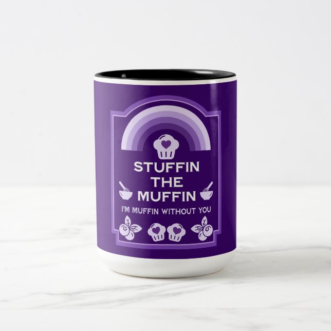 Caneca De Café Em Dois Tons Blueberry Muffin Baker (Centro)