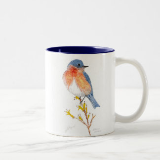 Caneca De Café Em Dois Tons bluebird oriental, Bluebird oriental