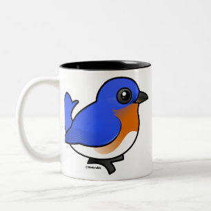 Caneca De Café Em Dois Tons Bluebird oriental bonito
