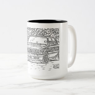 Caneca De Café Em Dois Tons BMW E30 sketch 2
