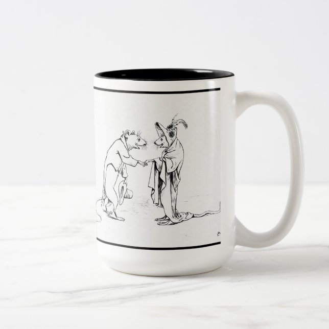 Caneca De Café Em Dois Tons Boa Noite de Ratos (Direita)
