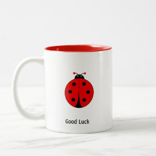Caneca De Café Em Dois Tons Boa Sorte, Ladybug