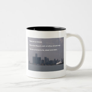 Caneca De Café Em Dois Tons Boa vinda a Detroit
