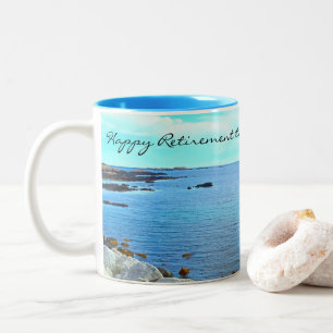 Caneca De Café Em Dois Tons Boas Retiradas Vivid Blue Sky e Ocean Photo