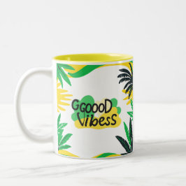Caneca De Café Em Dois Tons Boas Vibes