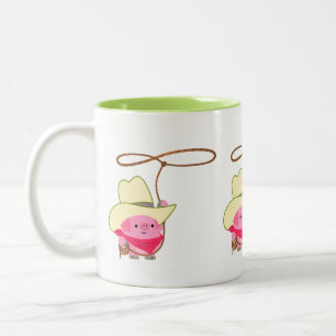 Caneca De Café Em Dois Tons Boca-Vaca-Vaca-Vaca-Vaca-Vaca-Lariat