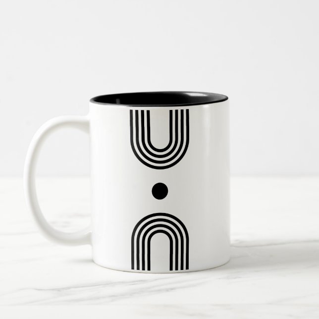 Caneca De Café Em Dois Tons Boho celestial Sun (Esquerda)