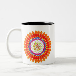 Caneca De Café Em Dois Tons Boho Elegant Rhythmic Euphoria