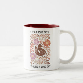 Caneca De Café Em Dois Tons Boho Flor Silvestre É Um Bom Dia Para Ter Um Bom D