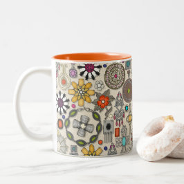 Caneca De Café Em Dois Tons boho jewel treasures linen