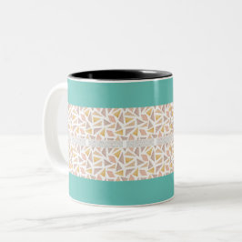 Caneca De Café Em Dois Tons Boho Pattern Design