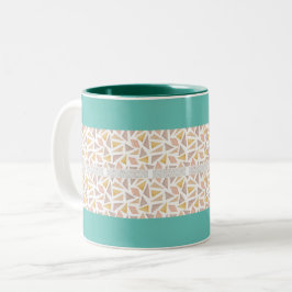 Caneca De Café Em Dois Tons Boho Pattern Design
