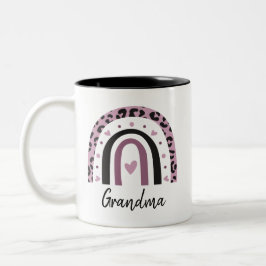 Caneca De Café Em Dois Tons Boho Rainbow Grandma