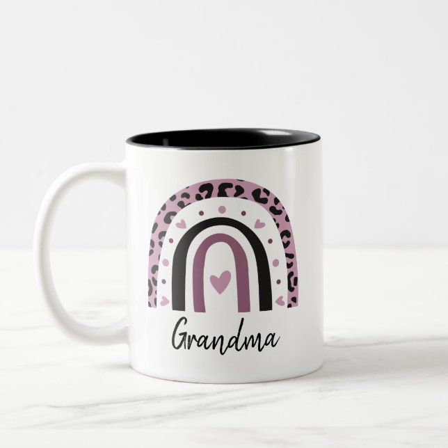 Caneca De Café Em Dois Tons Boho Rainbow Grandma (Esquerda)