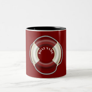 Caneca De Café Em Dois Tons Boia salva-vidas