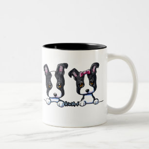 Caneca De Café Em Dois Tons Boinas Terrier de Boston